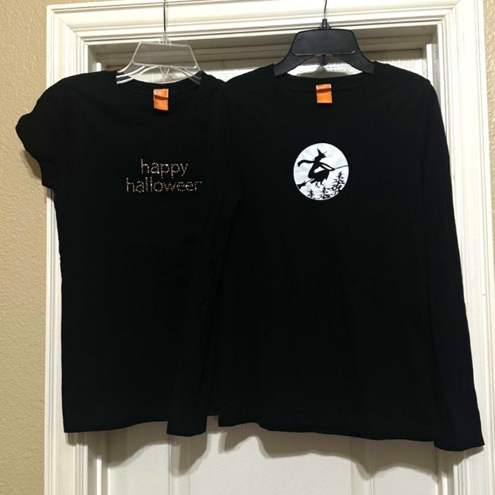 Target Black Halloween Graphic Long Sleeve & Short Sleeve Tee Duo